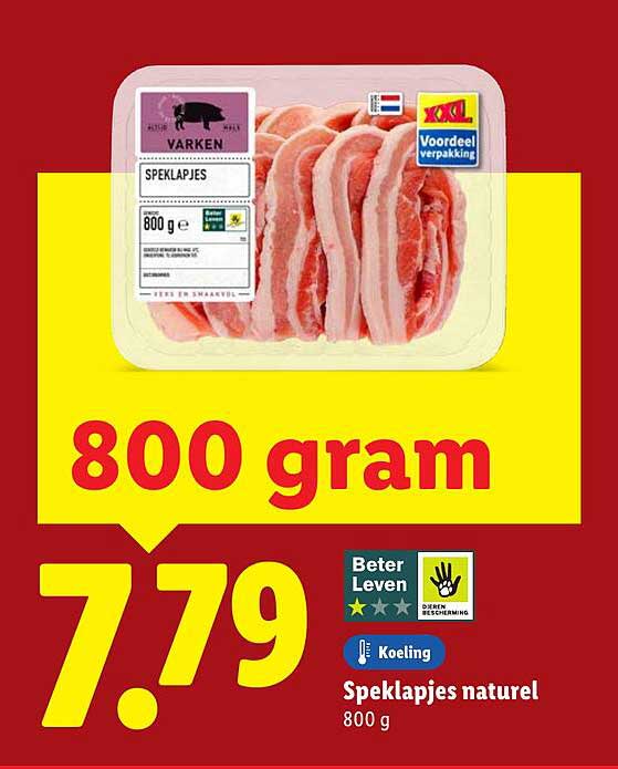 Speklapjes naturel 800 g