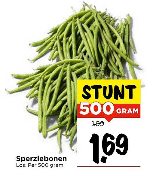 Sperziebonen Los. Per 500 gram