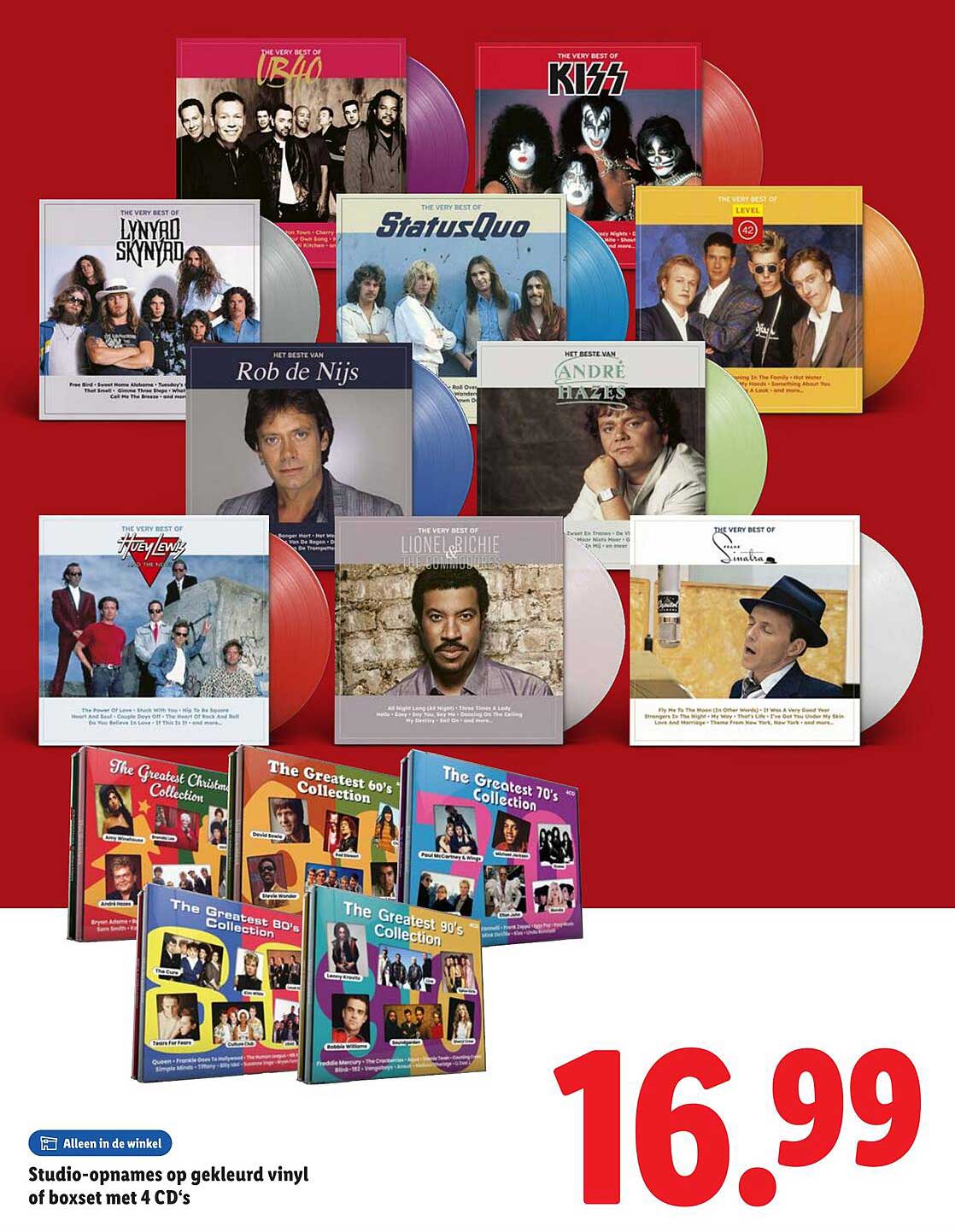 Studio-opnames op gekleurd vinyl of boxset met 4 CD’s