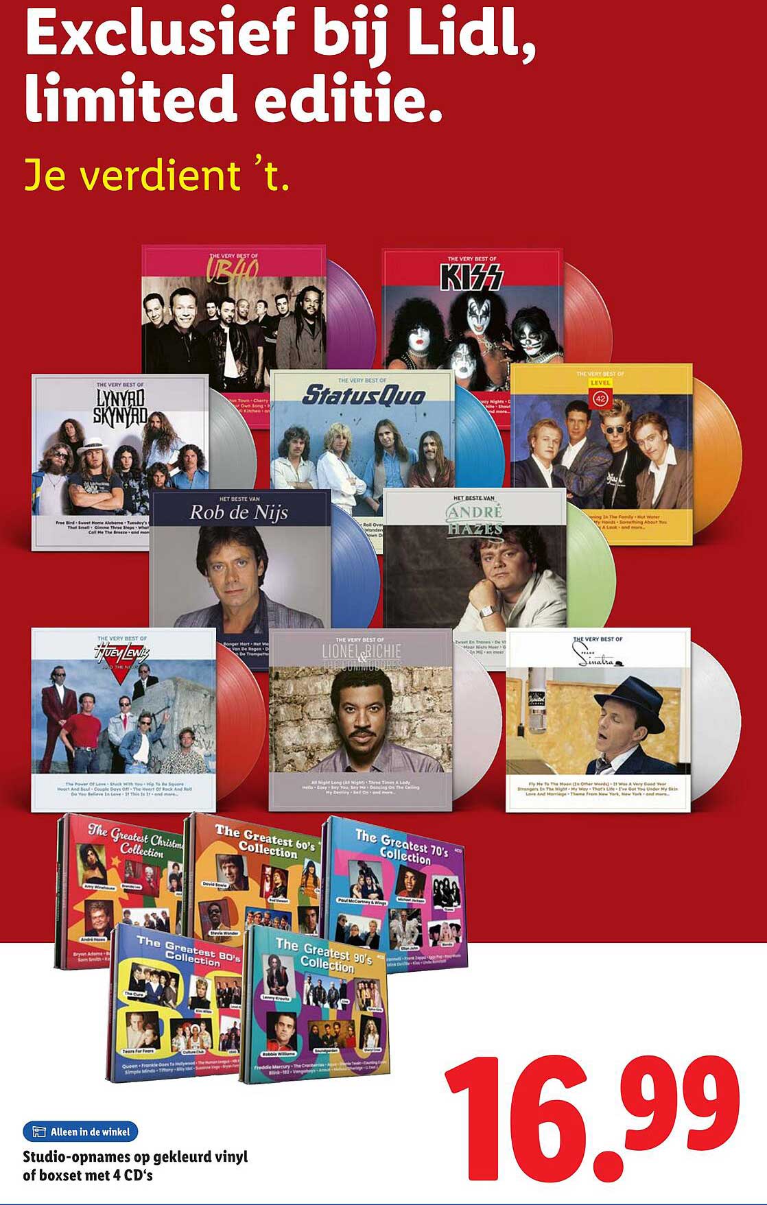 Studio-opnames op gekleurd vinyl of boxset met 4 CD's