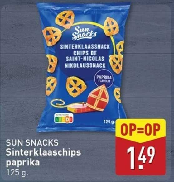 SUN SNACKS Sinterklaaschips paprika