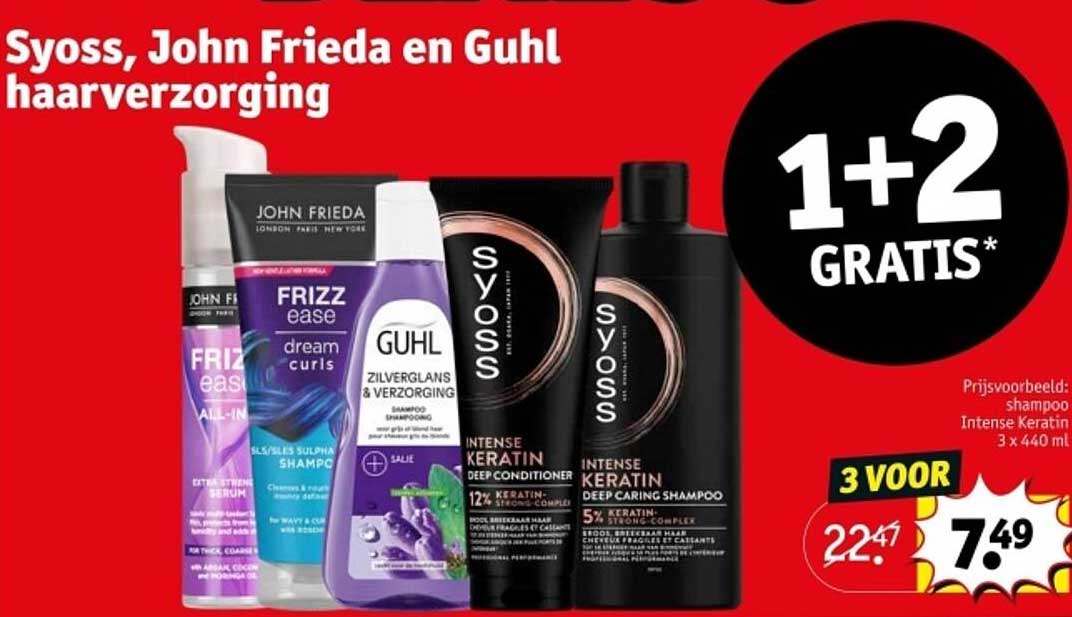 Syoss, John Frieda en Guhl haarverzorging