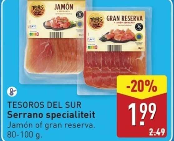TESOROS DEL SUR Serrano specialiteit