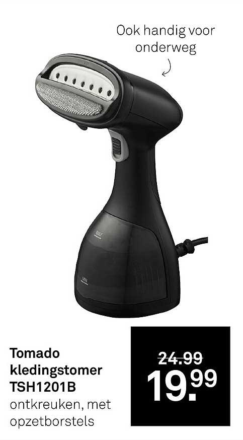 Tomado kledingstomer TSH1201B - ontkreuken, met opzetborstels