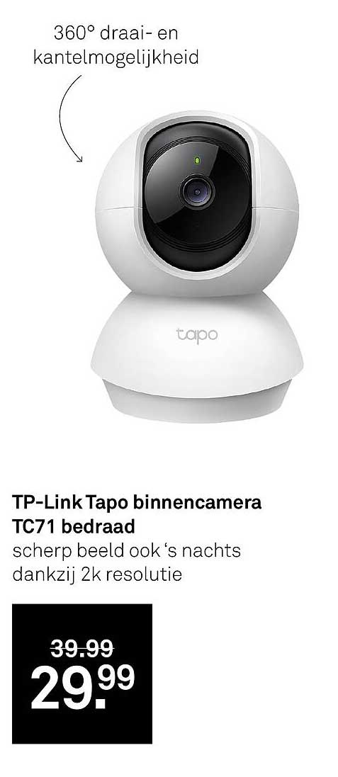 TP-Link Tapo binnencamera TC71 bedraad