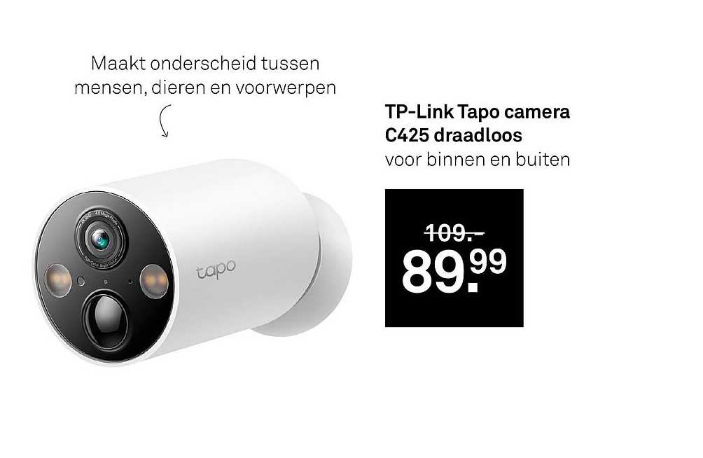 TP-Link Tapo camera C425 draadloos voor binnen en buiten