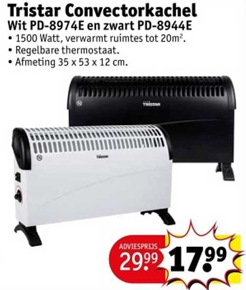Tristar Convector kachel Wit PD-8974E en zwart PD-8944E