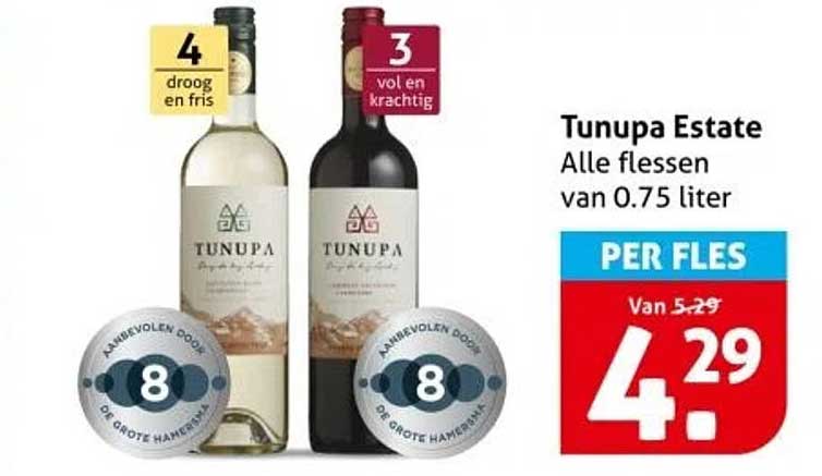 Tunupa Estate Alle flessen van 0.75 liter