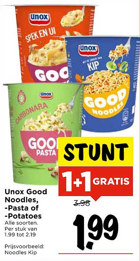 Unox Good Noodles, -Pasta of -Potatoes