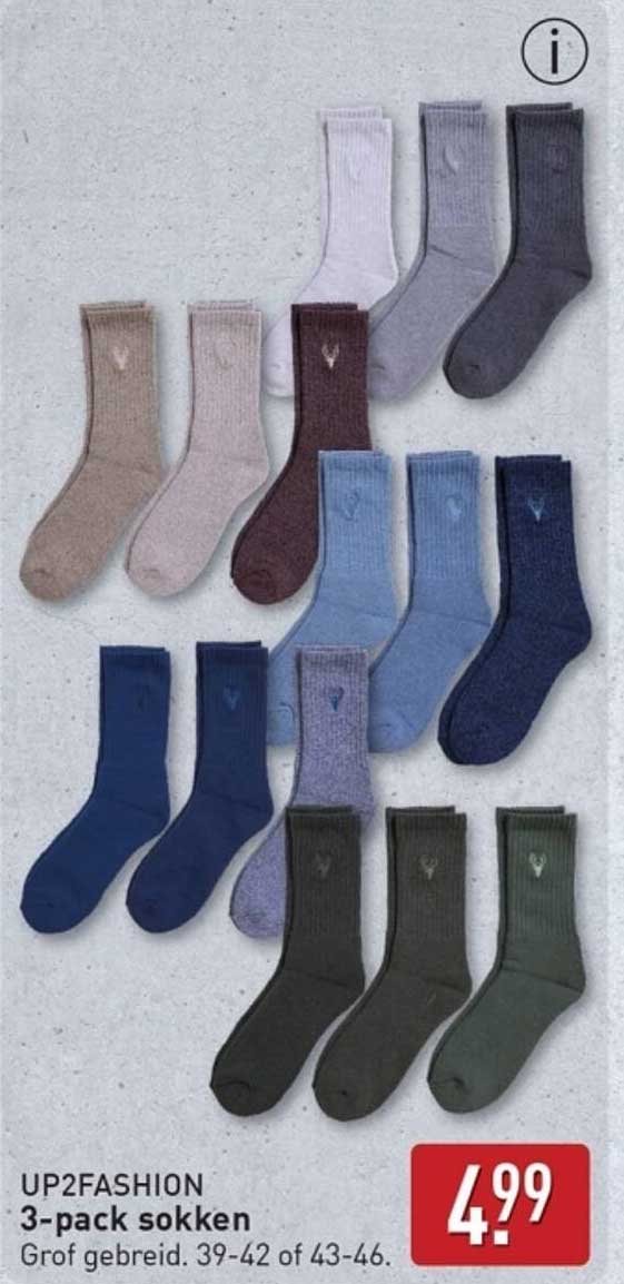 UP2FASHION 3-pack sokken