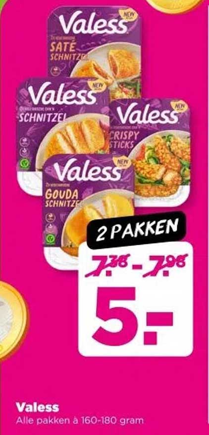 Valess aanbieding: 2 pakken voor €5,-