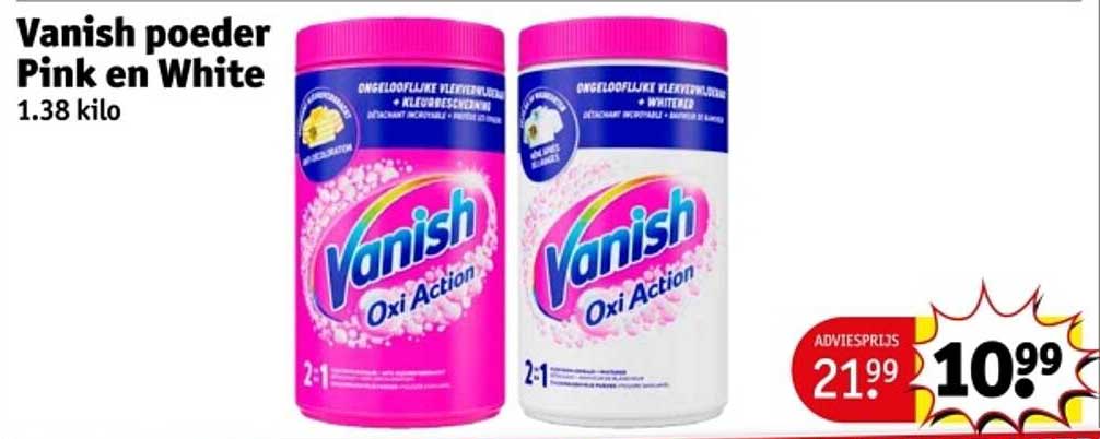 Vanish poeder Pink en White 1.38 kilo