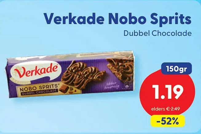 Verkade Nobo Sprits Dubbel Chocolade