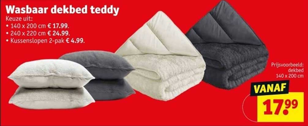 Wasbaar dekbed teddy