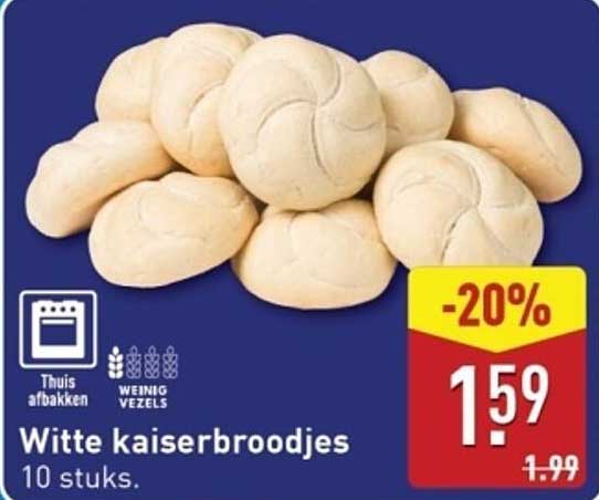 Witte kaiserbroodjes 10 stuks.