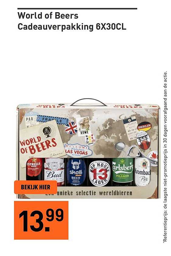 World of Beers Cadeauverpakking 6X30CL