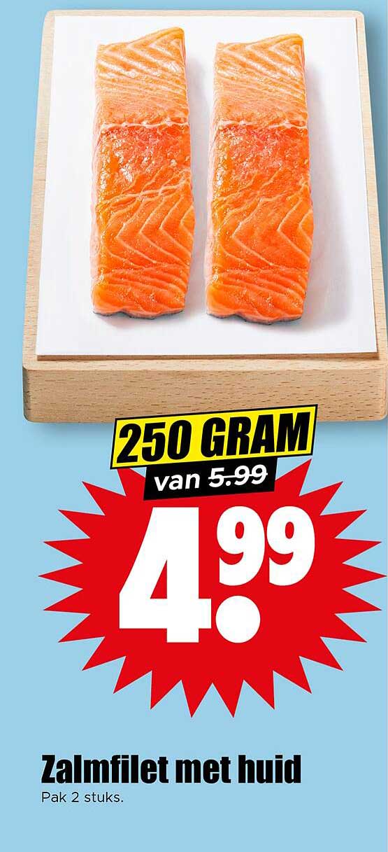 Zalmfilet met huid