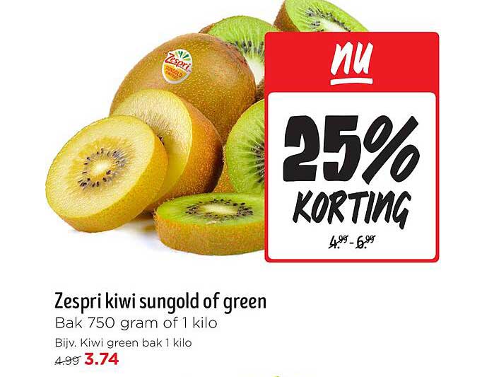 Zespri kiwi sungold of green