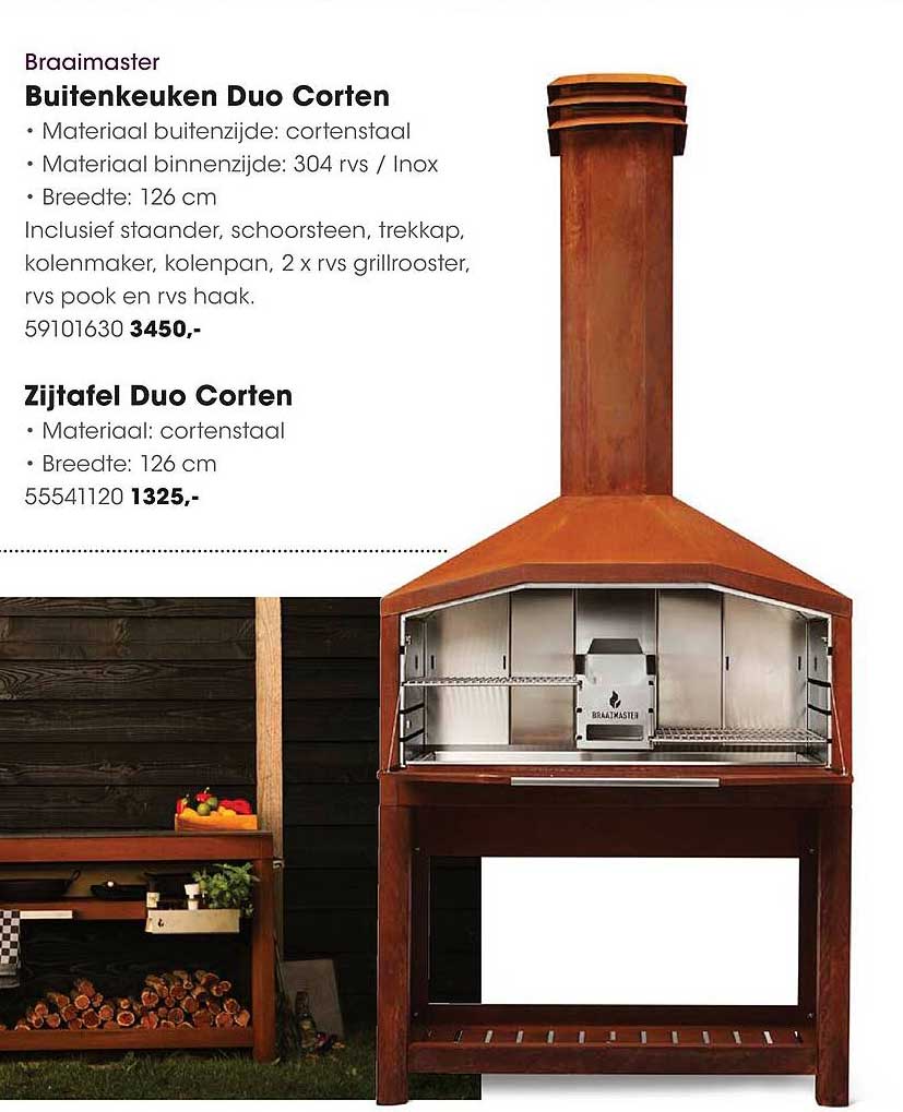 Buitenkeuken Duo Corten