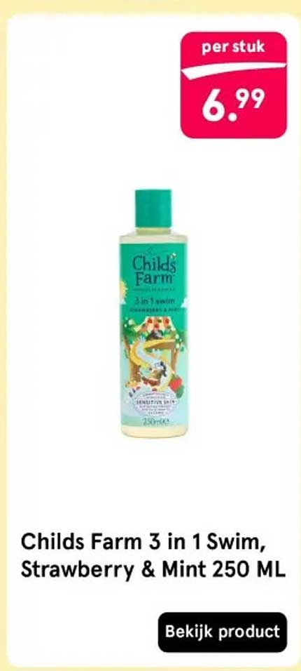 Childs Farm 3 in 1 Swim, Strawberry & Mint 250 ML
