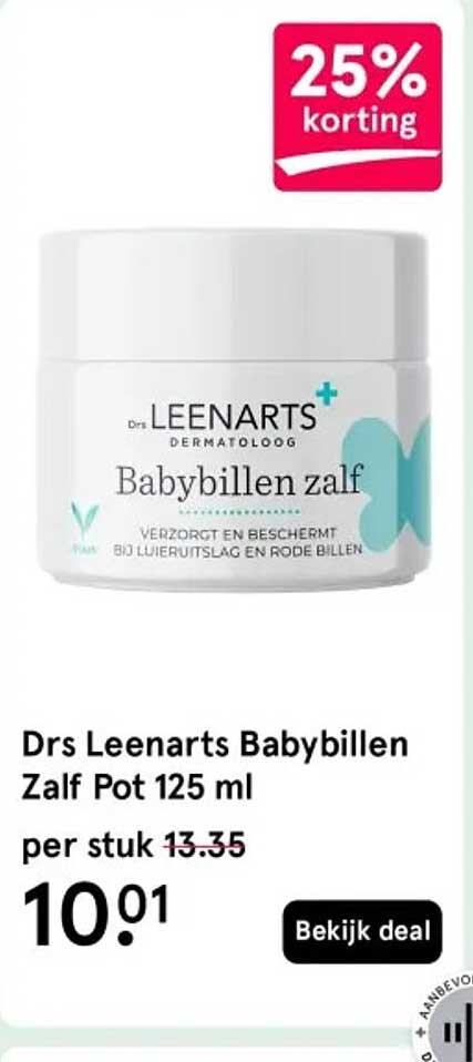 Drs Leenarts Babybillen Zalf Pot 125 ml