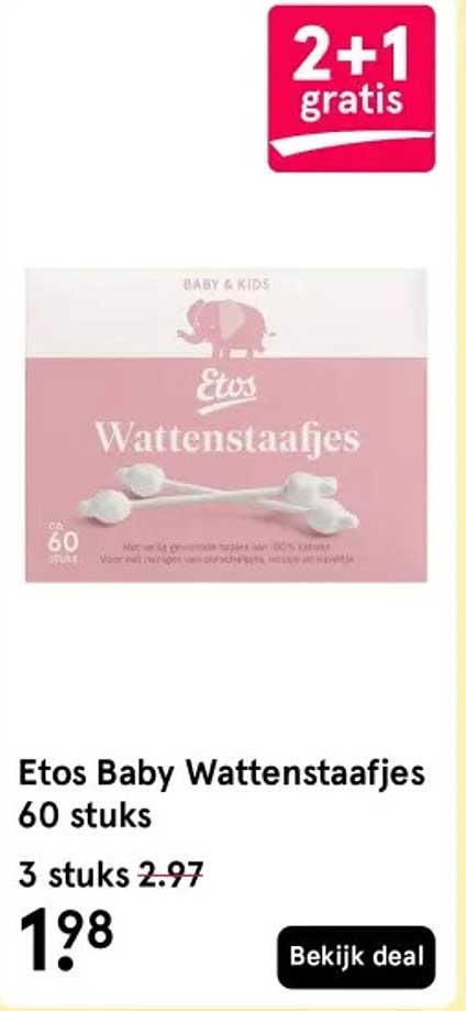 Etos Baby Wattenstaafjes 60 stuks