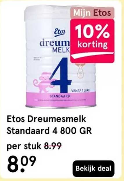 Etos Dreumesmelk Standaard 4 800 GR