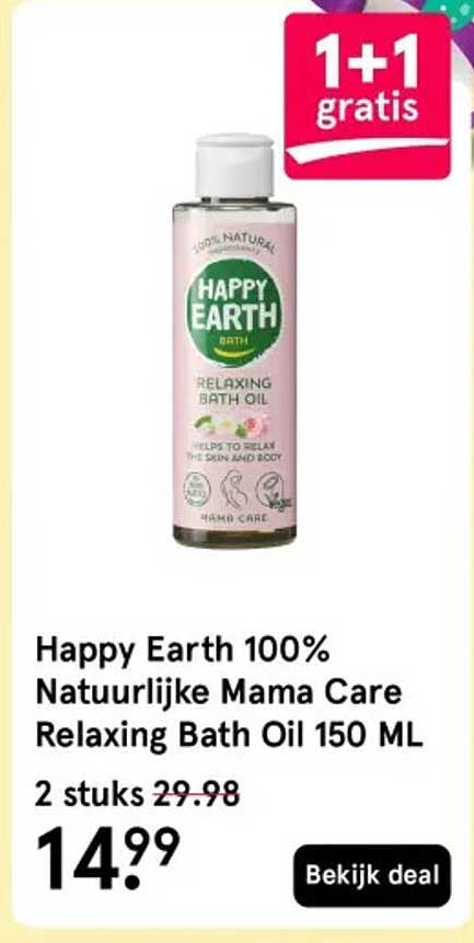 Happy Earth 100% Natuurlijke Mama Care Relaxing Bath Oil 150 ML