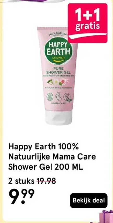 Happy Earth 100% Natuurlijke Mama Care Shower Gel 200 ML