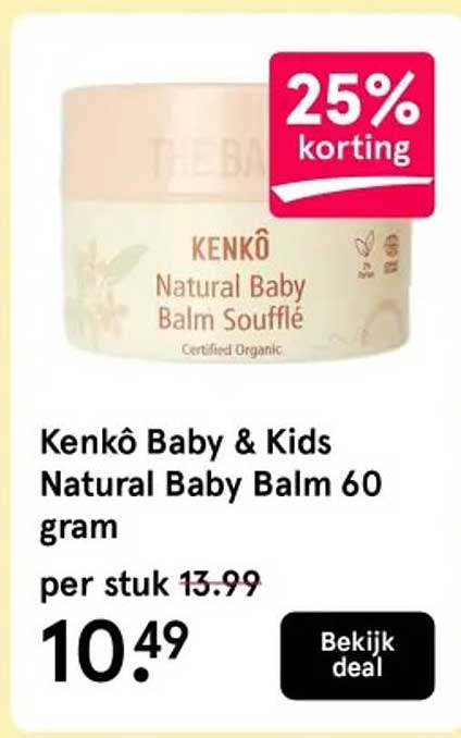 Kenkô Baby & Kids Natural Baby Balm 60 gram