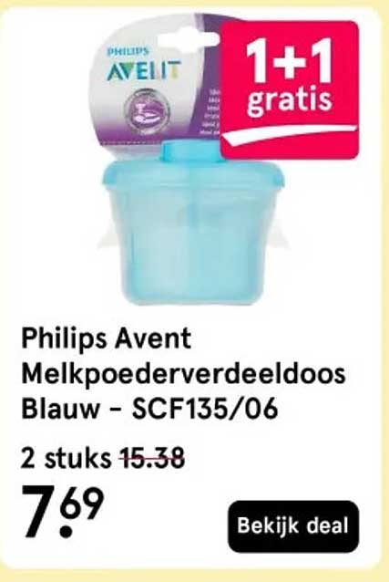 Philips Avent Melkpoederverdeeldoos Blauw - SCF135/06