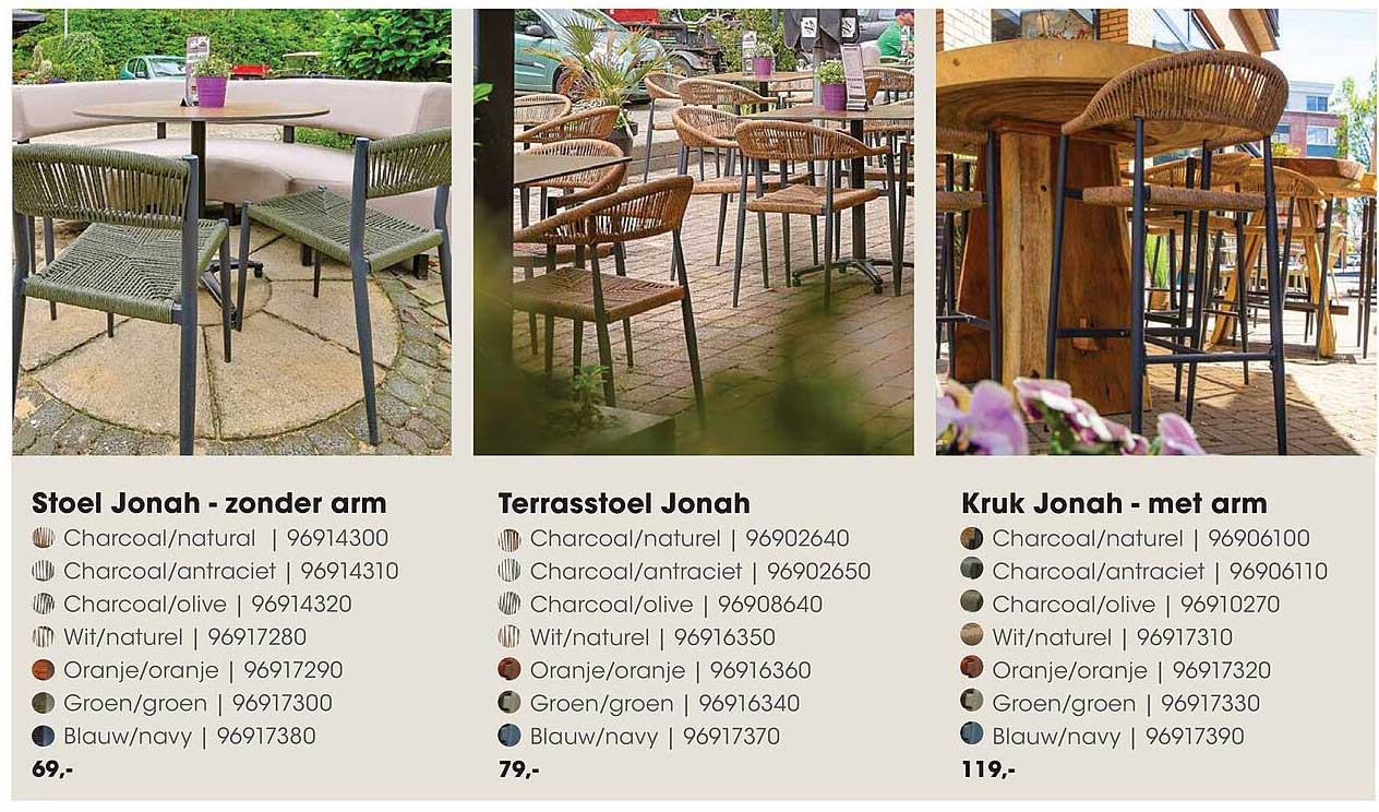 Stoel Jonah - zonder arm