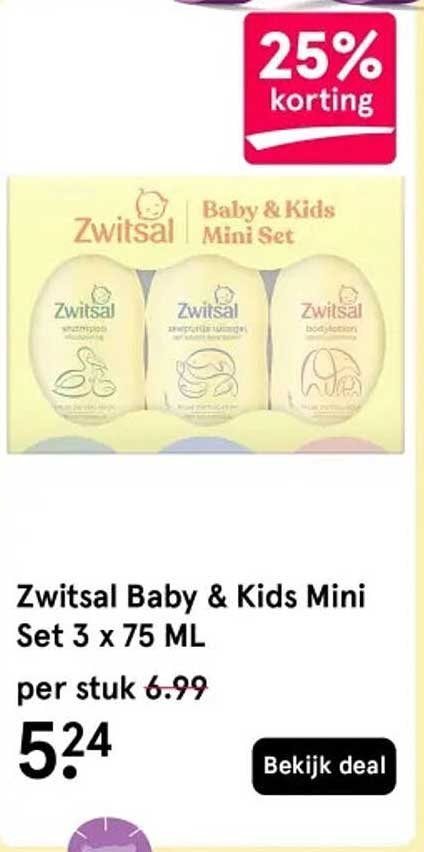 Zwitsal Baby & Kids Mini Set 3 x 75 ML