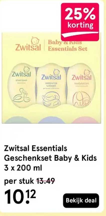 Zwitsal Essentials Geschenkset Baby & Kids 3 x 200 ml