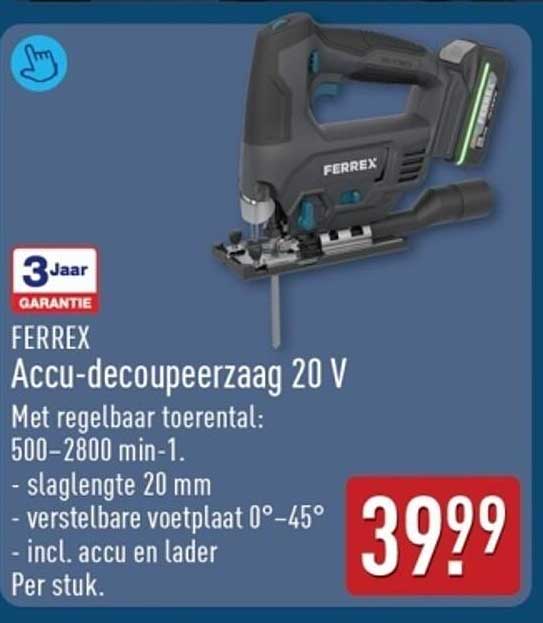 FERREX Accu-decoupeerzaag 20 V