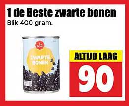 1 de Beste zwarte bonen Blik 400 gram