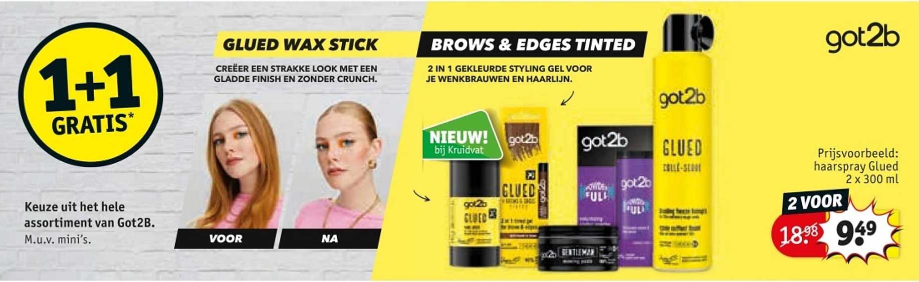 1+1 GRATIS* bij got2b