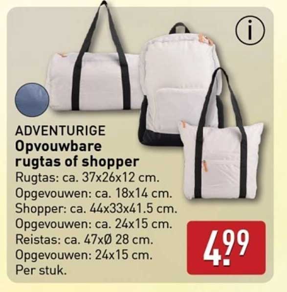 ADVENTURIGE Opvouwbare rugtas of shopper