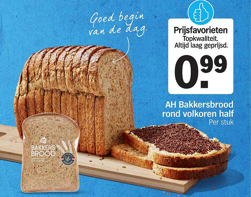 AH Bakkersbrood rond volkomen half