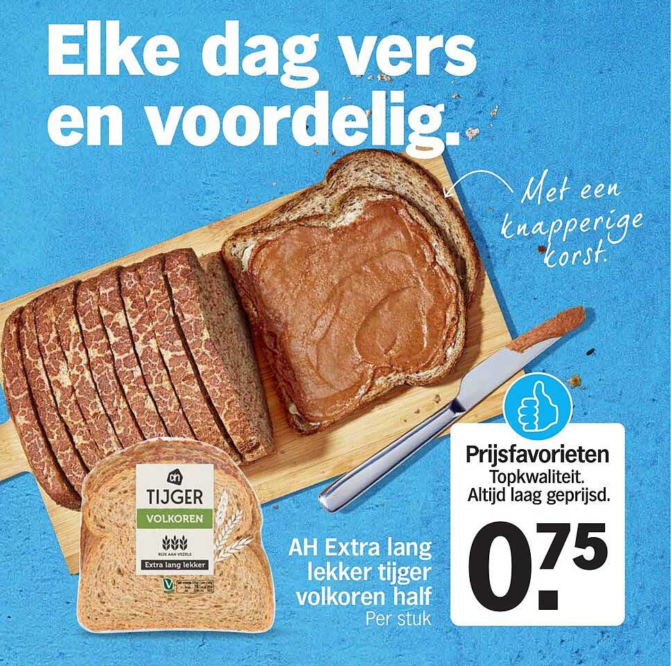 AH Extra lang lekker tijger volkoren half
