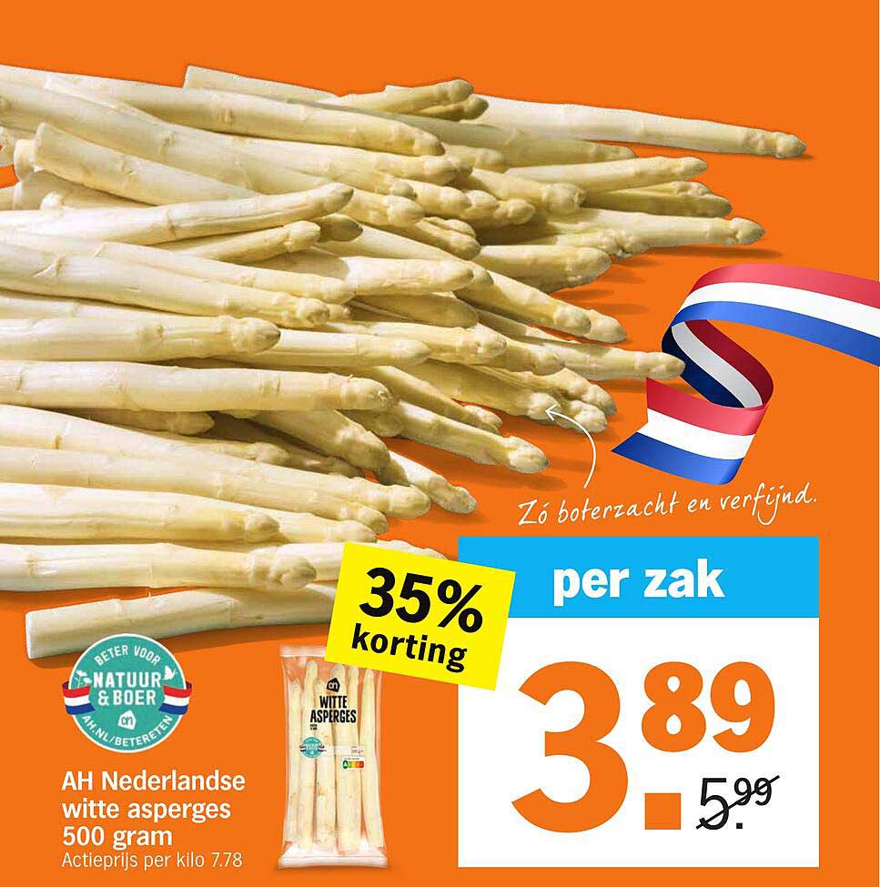 AH Nederlandse witte asperges 500 gram