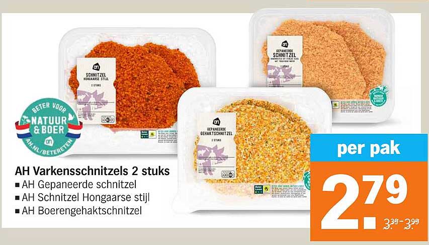 AH Varkensschnitzels 2 stuks