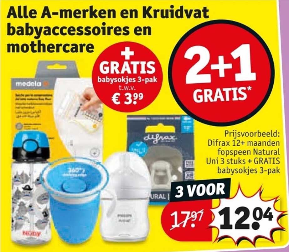 Alle A-merken en Kruidvat babyaccessoires en mothercare