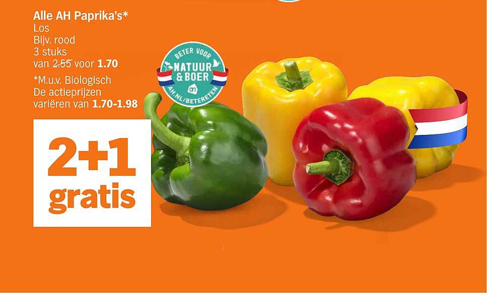 Alle AH Paprika’s*