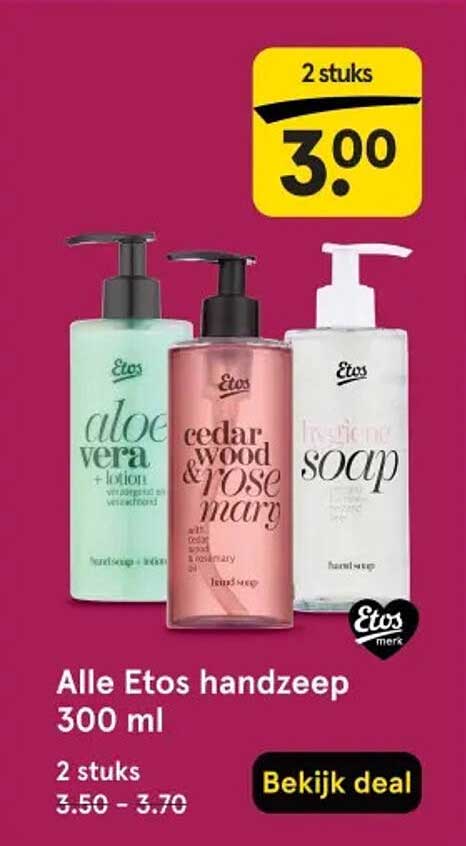 Alle Etos handzeep 300 ml