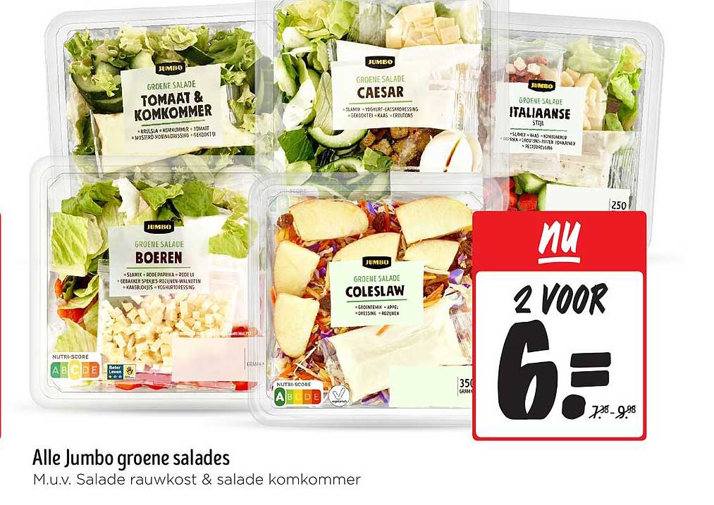 Alle Jumbo groene salades