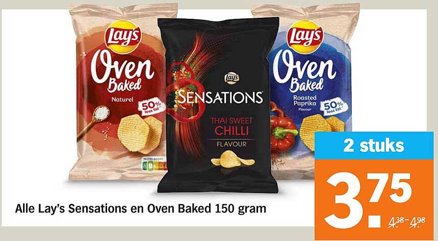 Alle Lay’s Sensations en Oven Baked 150 gram
