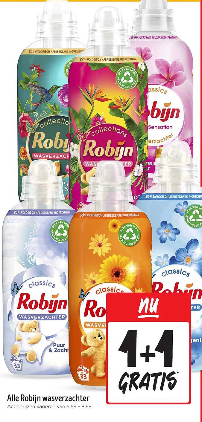 Alle Robijn wasverzachter