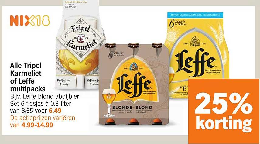 Alle Tripel Karmeliet of Leffe multipacks