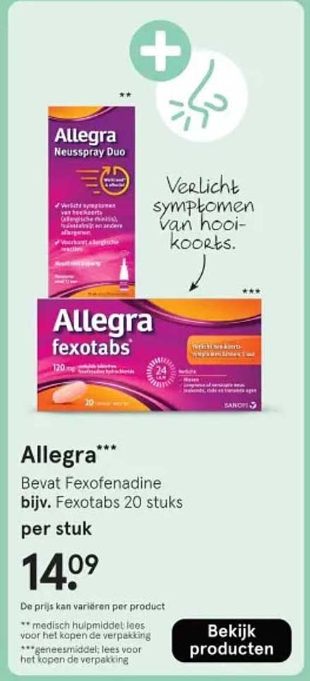 Allegra fexotabs 20 stuks